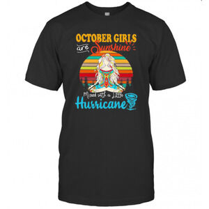 October Girls Are Sunshine Mixed With A Little Hurricane LadyRetro T-Shirt